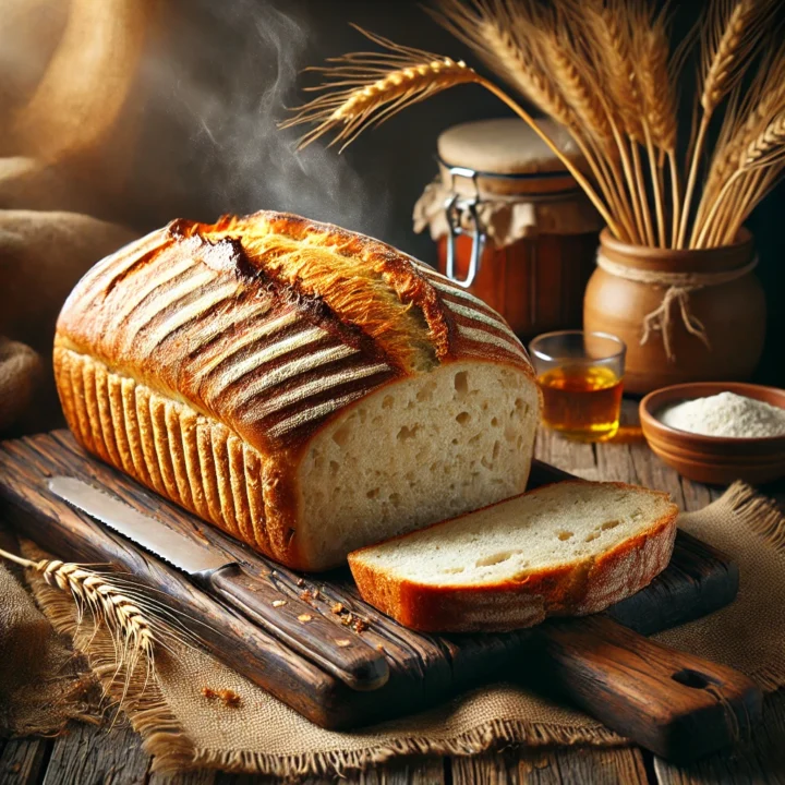 A rustic gluten-free artisan bread loaf