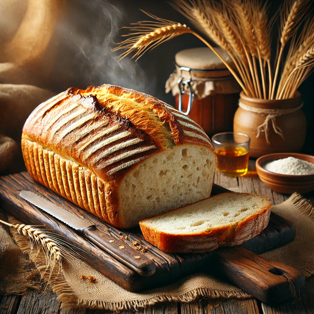 A rustic gluten-free artisan bread loaf