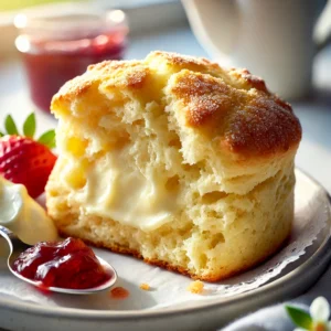 Butter scone with jam