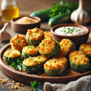 crispy zucchini bites with cajun spice