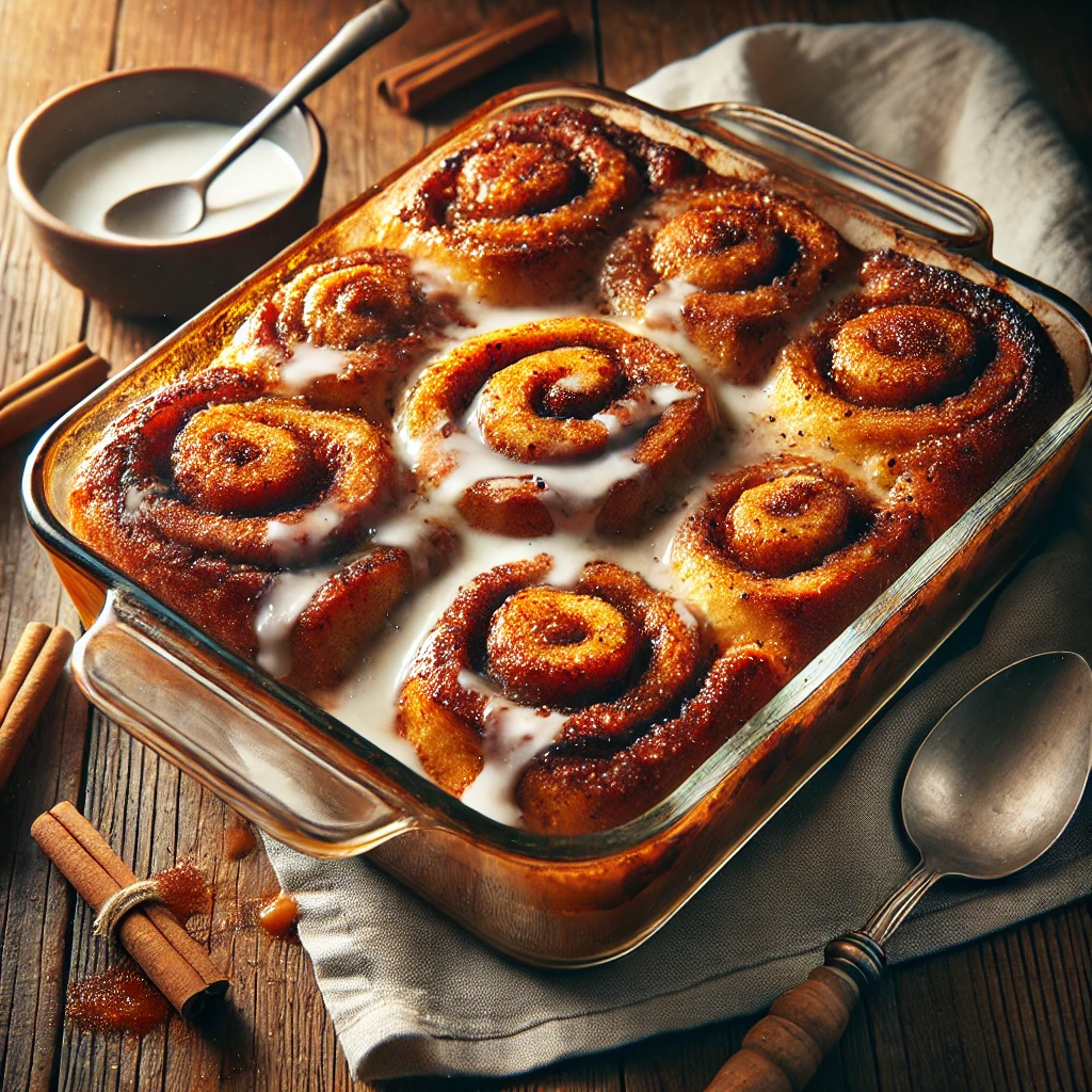 cinnamon roll bread pudding