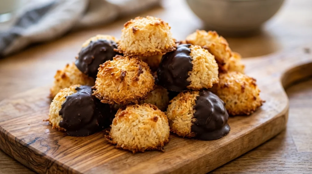 macaroons on a cutting board